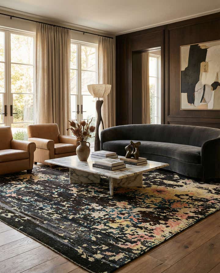 12' 7 x 15' 3 Hand Knotted Darya Wool Rug