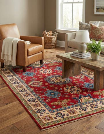 4' 10 x 6' 7 Hand Knotted Kazak Rug