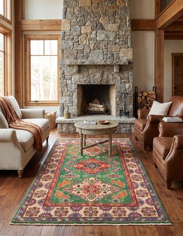 3' 11 x 6' 2 Hand Knotted Kazak Rug