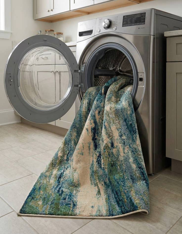 Detail image of 8' x 8'  Washable Spectrum Square Rug