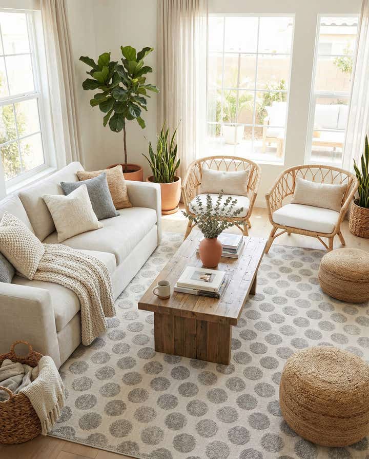 7' 10 x 7' 10 Easy-Clean Sabrina Soto Indoor / Outdoor Square Rug