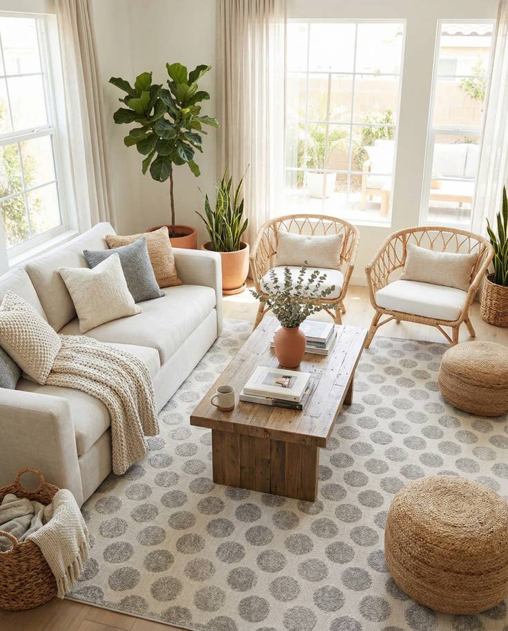 Detail image of 7' 10 x 7' 10 Easy-Clean Sabrina Soto Indoor / Outdoor Square Rug