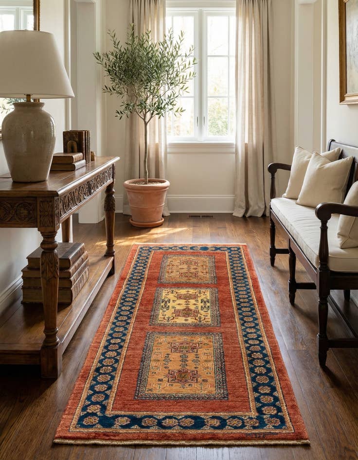 Detail image of 2' 5 x 6' Luribaft Wool Runner Rug