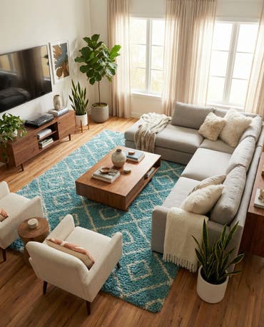  10' 8 x 14' Lattice Shag Rug