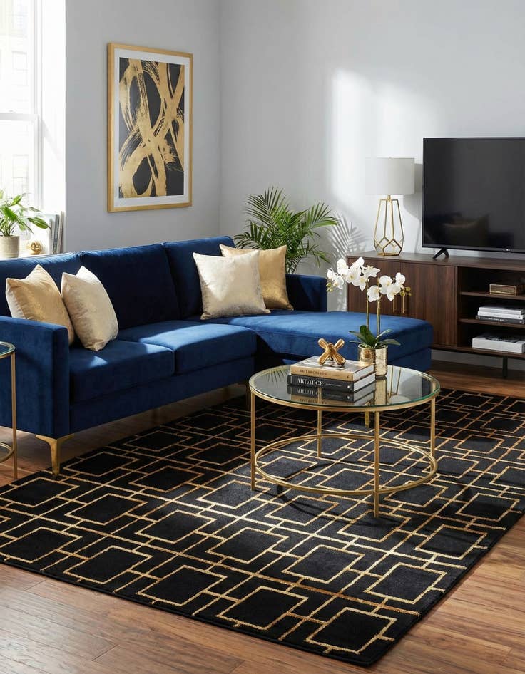 Detail image of 6' x 9'  Marilyn Monroe™ Glam Deco Rug