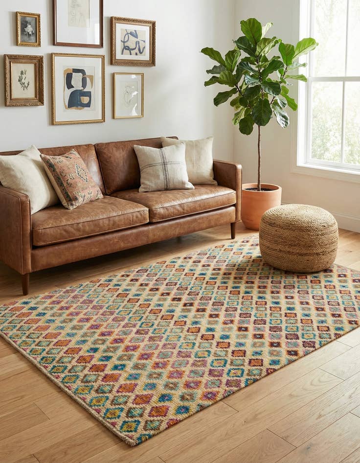 Detail image of 4' 2 x 6' 3  Hand Knotted Balouch Wool Rug