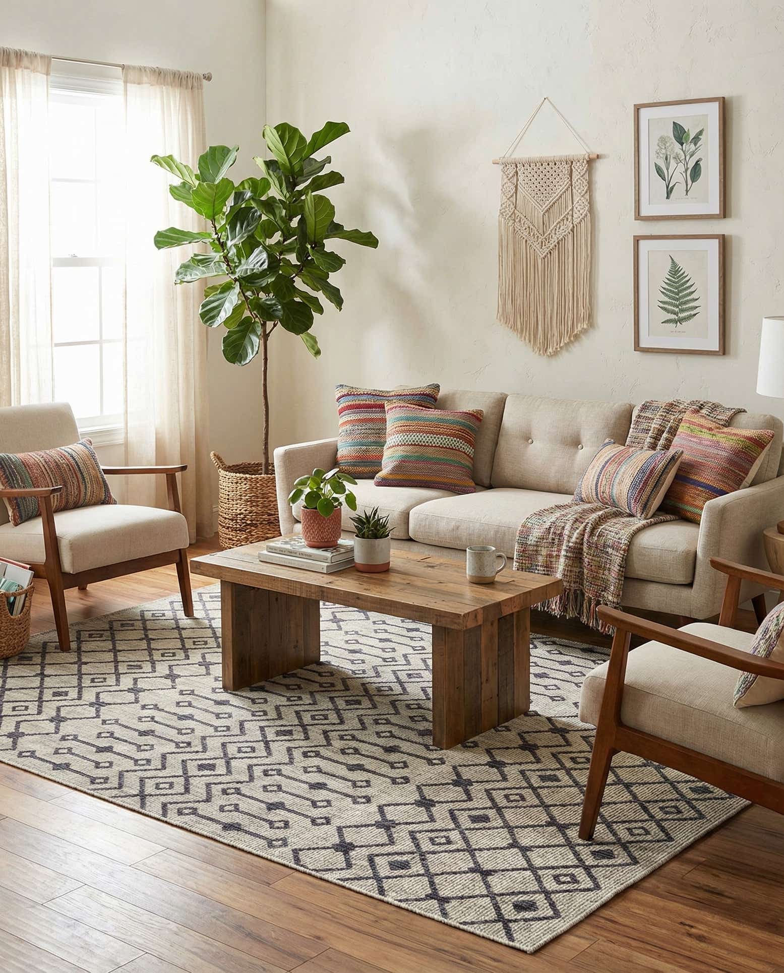 7' x 10' Easy-Clean Trellis Indoor / Outdoor Rug