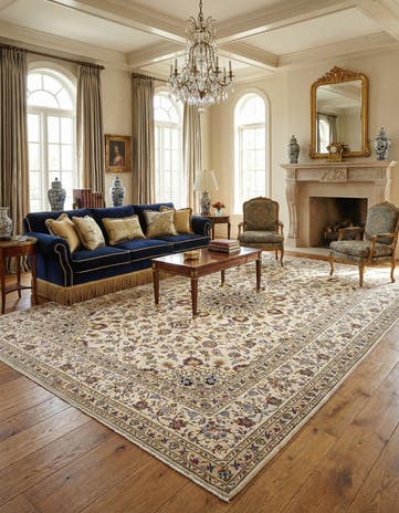 8' x 11' 6 Kashan Wool Rug