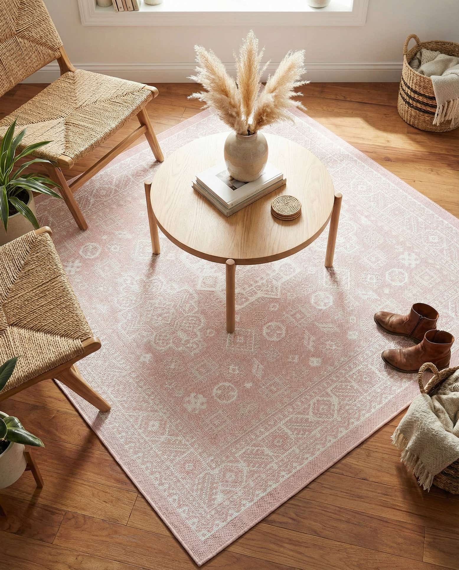 5' 3 x 5' 3 Easy-Clean Aztec Indoor / Outdoor Square Rug