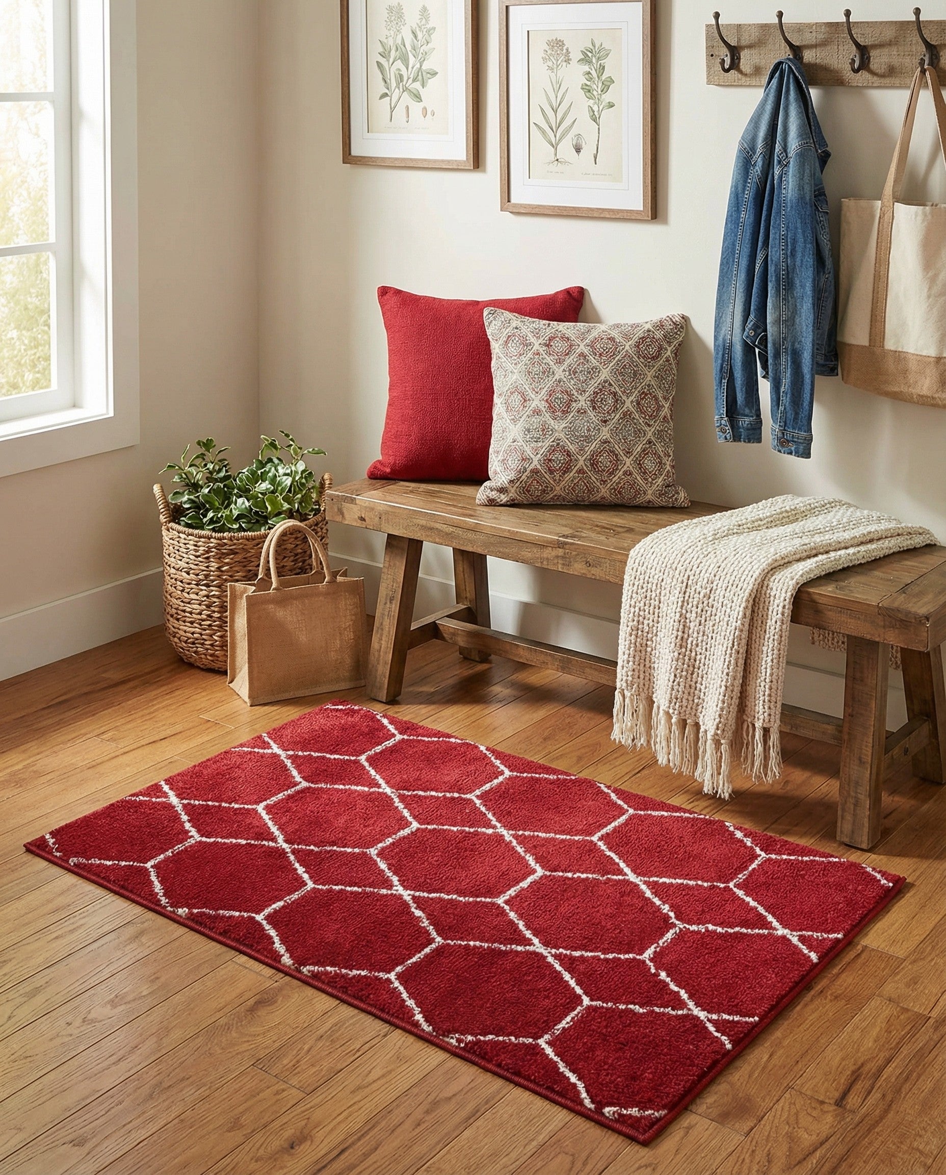  2' x 3' Lattice Frieze Rug