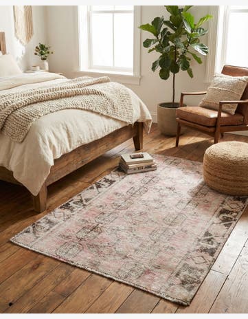 3' 5 x 4' 6 Hand Knotted Ultra Vintage Persian Wool Rug