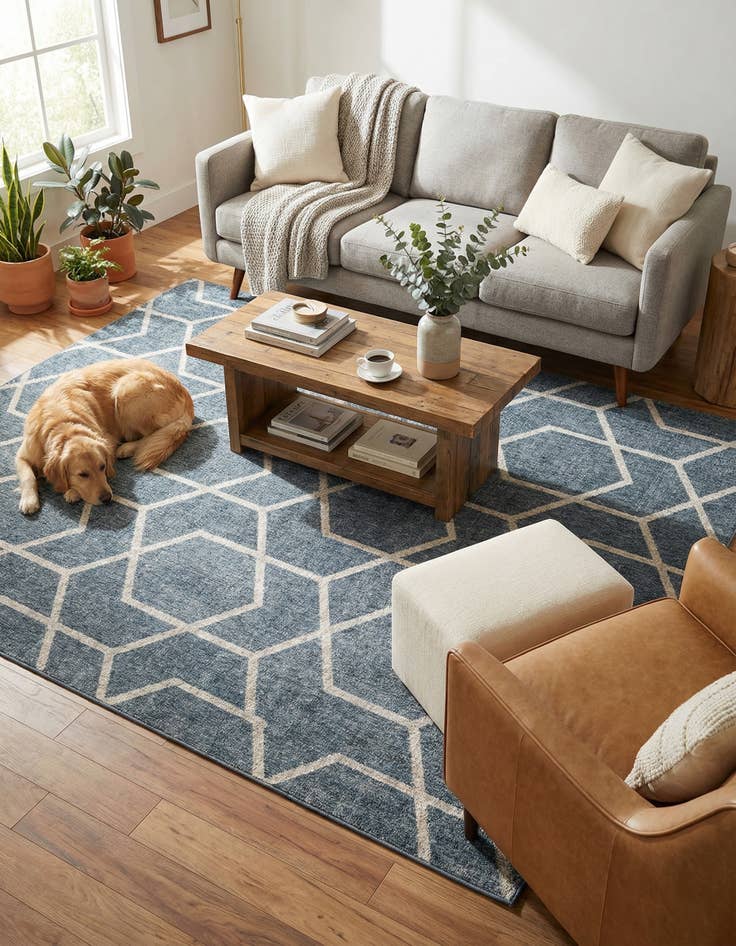 Detail image of 7' 10 x 10' Eco Trellis Rug