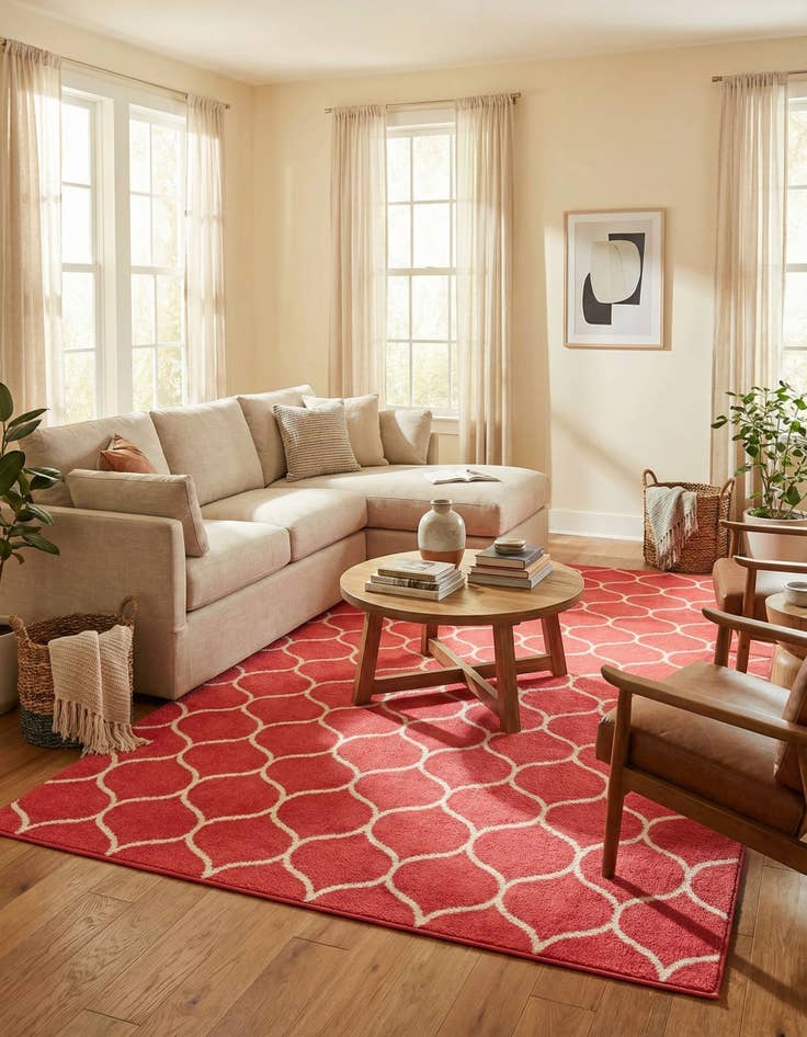 Detail image of 10' x 14' Trellis Frieze Rug