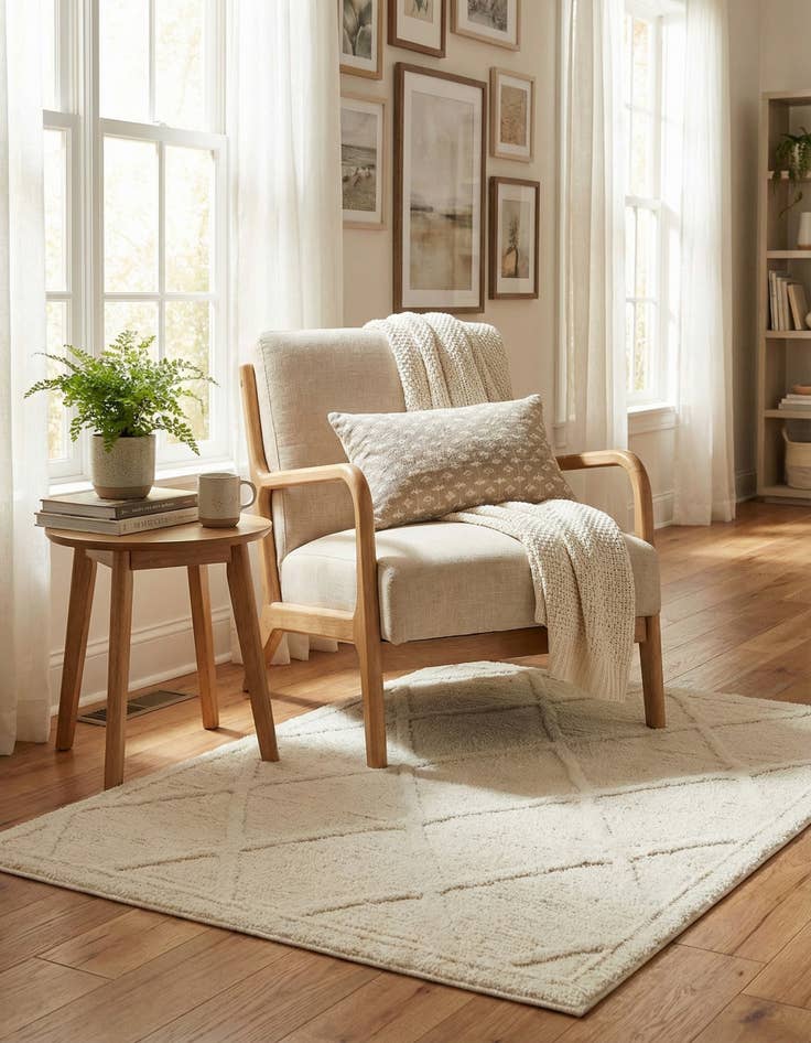 Detail image of  2' x 3' Lattice Shag Rug