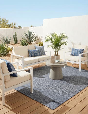 7' 10 x 7' 10 Easy-Clean Jill Zarin Palm Springs Indoor / Outdoor Square Rug