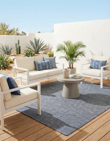 7' 10 x 7' 10 Easy-Clean Jill Zarin Palm Springs Indoor / Outdoor Square Rug