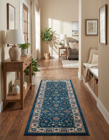 Egyptian Blue Medina Runner Rug