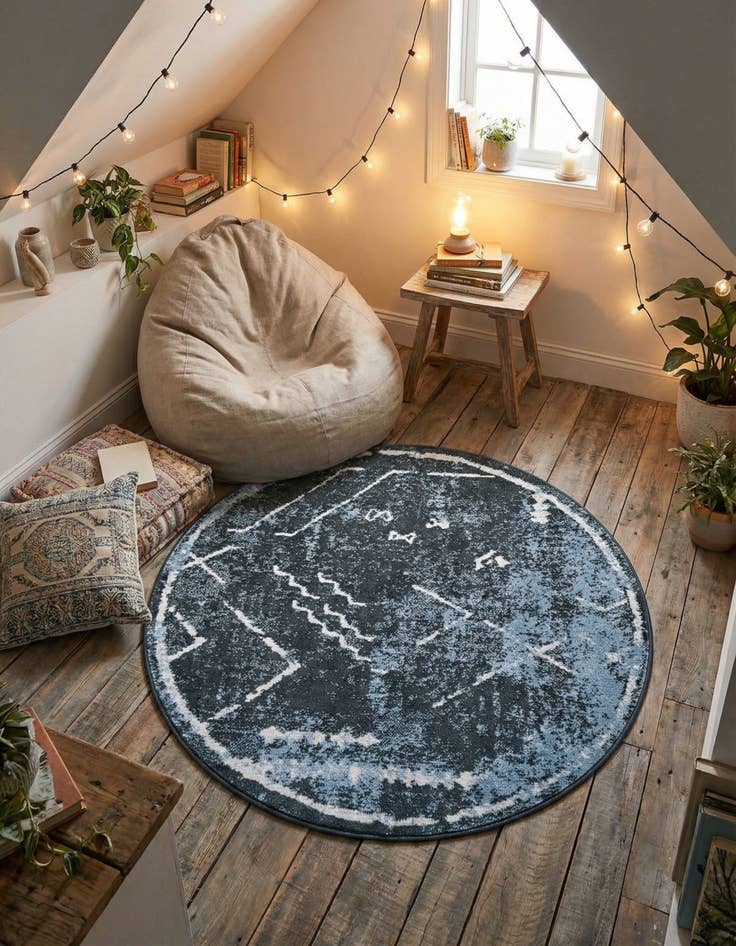 Detail image of  3' 3 x 3' 3 Kamala Washable Round Rug