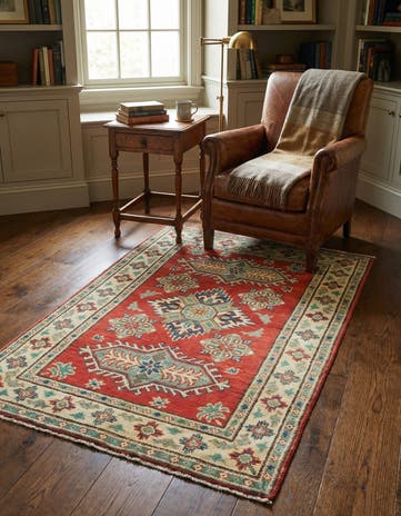 2' 9 x 4' 4 Hand Knotted Kazak Rug