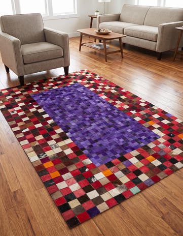 4' x 6' Cowhide Leather Rug