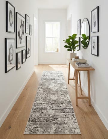 Stone Gray Aurora Runner Rug