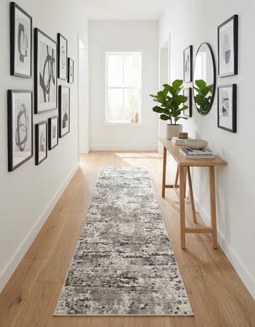 Stone Gray Aurora Runner Rug