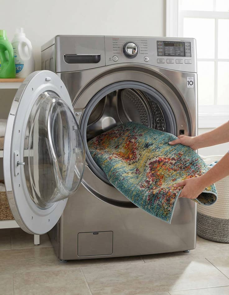 Detail image of 2' x 6' 9  Washable Arte Runner Rug