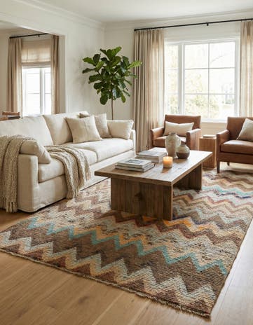 5' 10 x 9' 10 Hand Knotted Moroccan Wool Rug