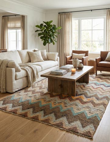 5' 10 x 9' 10 Hand Knotted Moroccan Wool Rug