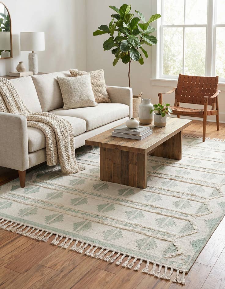 Detail image of 10' x 14' 1  Hand Woven Arizona Wool Rug