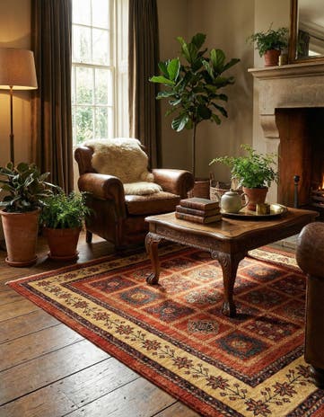 3' 9 x 5' 2 Kashkuli Wool Rug