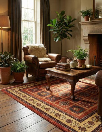 3' 9 x 5' 2 Kashkuli Wool Rug