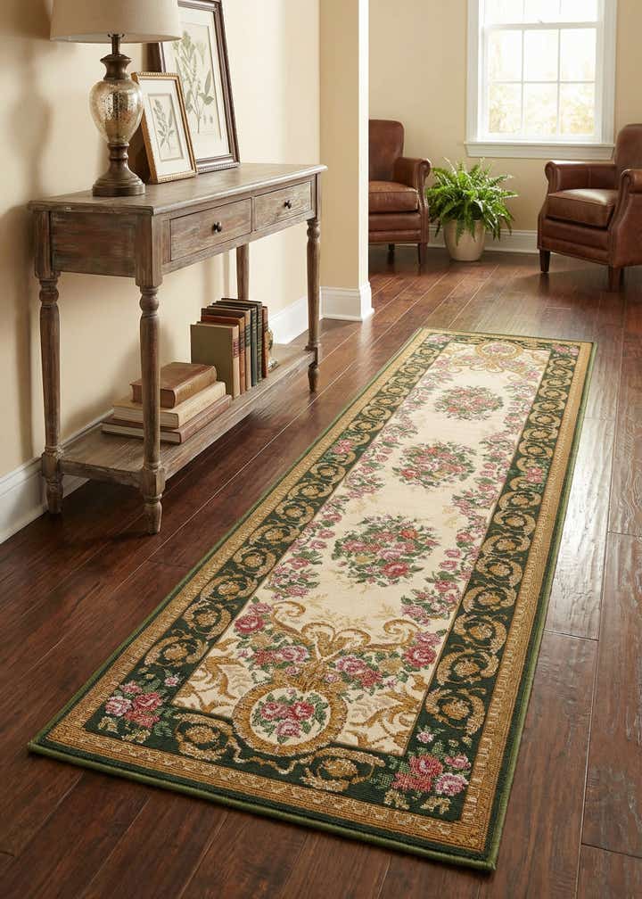 2' x 8' Easy-Clean Traditional Indoor / Outdoor Runner Rug
