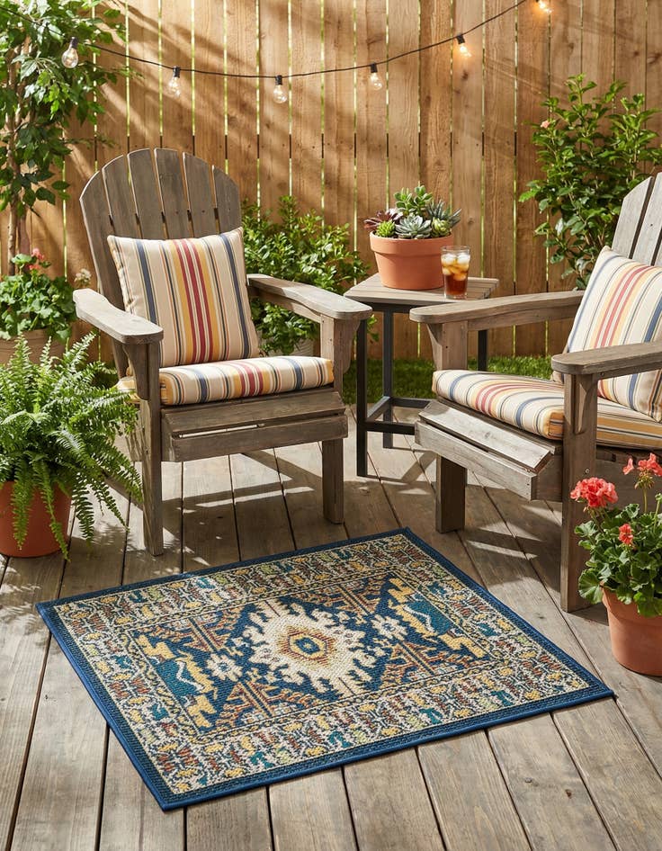 Detail image of 2' x 3' Easy-Clean Baja Indoor / Outdoor Rug