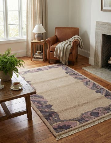 4' 2 x 5' 10 Hand Knotted Tibet Wool Rug