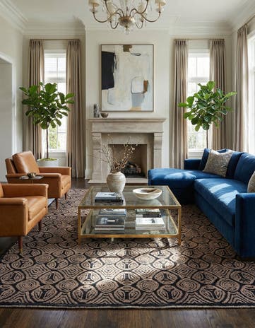 9' 5 x 12' 2 Hand Knotted Darya Wool Rug
