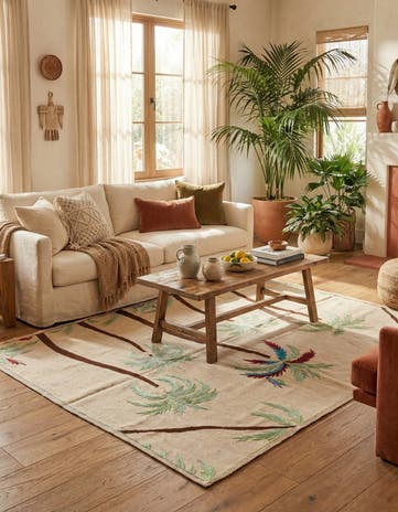 5' 2 x 6' 1 Hand Woven Kilim Suzani Wool Square Rug