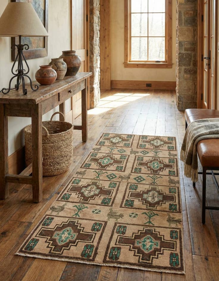 Detail image of 3' 3 x 7' 1 Hamedan Runner Rug