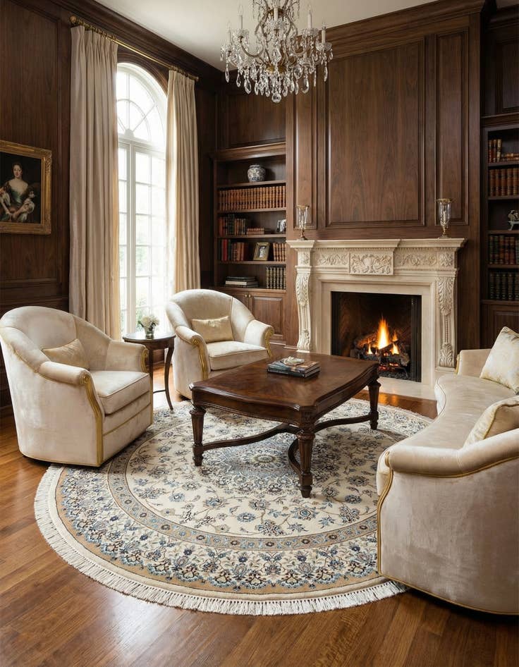 Detail image of 6' 8 x 6' 8 Nain Round Rug