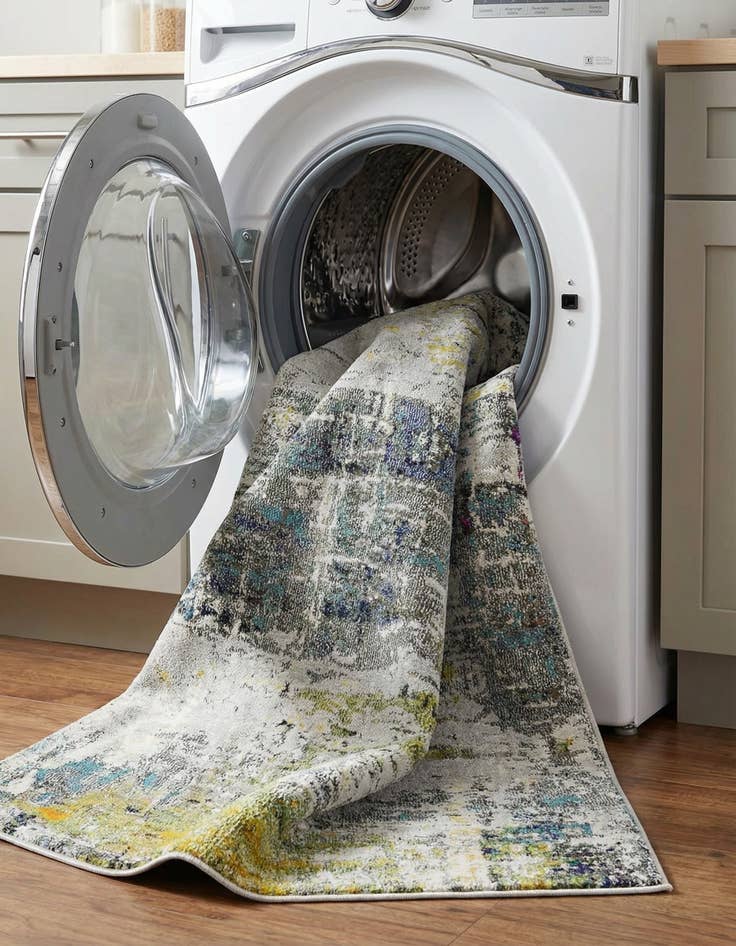 Detail image of 5' x 8'  Washable Spectrum Rug