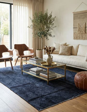 4' 9 x 6' 6 Hand Knotted Moroccan Wool Rug