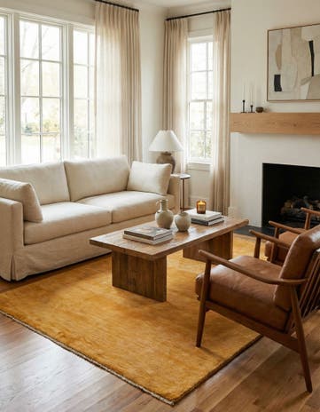 4' 6 x 6' 2 Hand Knotted Modern Ziegler Rug