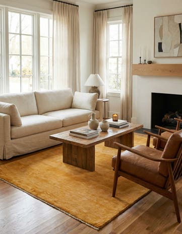 4' 6 x 6' 2 Hand Knotted Modern Ziegler Rug