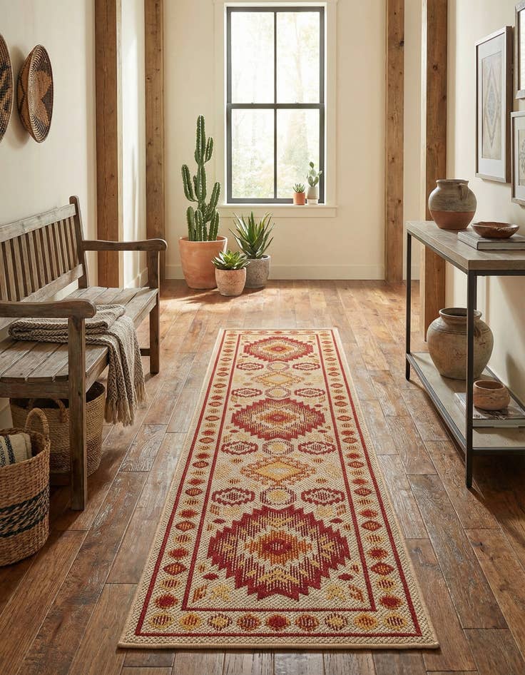 Detail image of  2' x 8'  Washable Baja Indoor / Outdoor Runner Rug