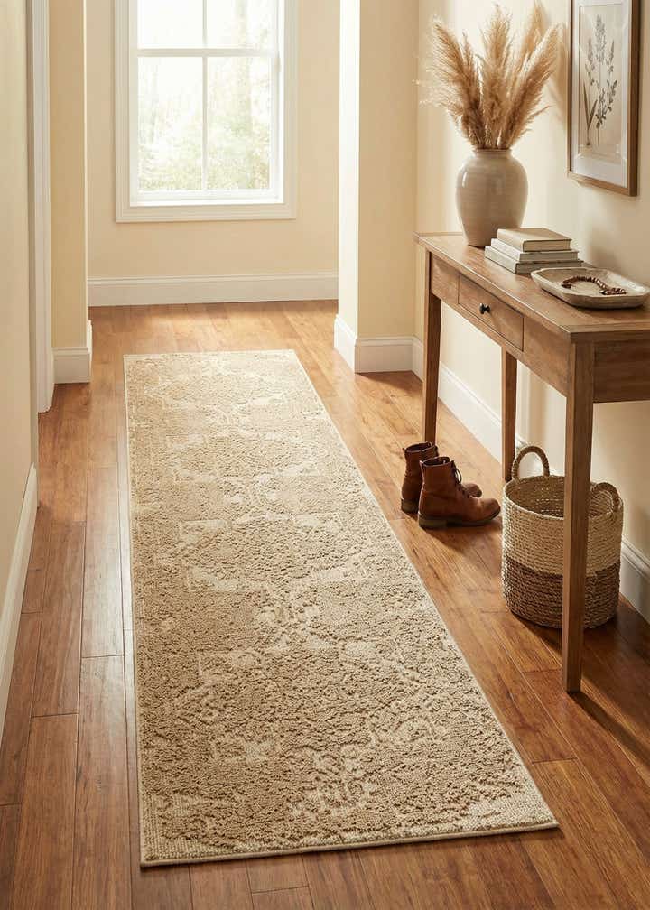 2' 7 x 12' Easy-Clean Traditional Indoor / Outdoor Runner Rug