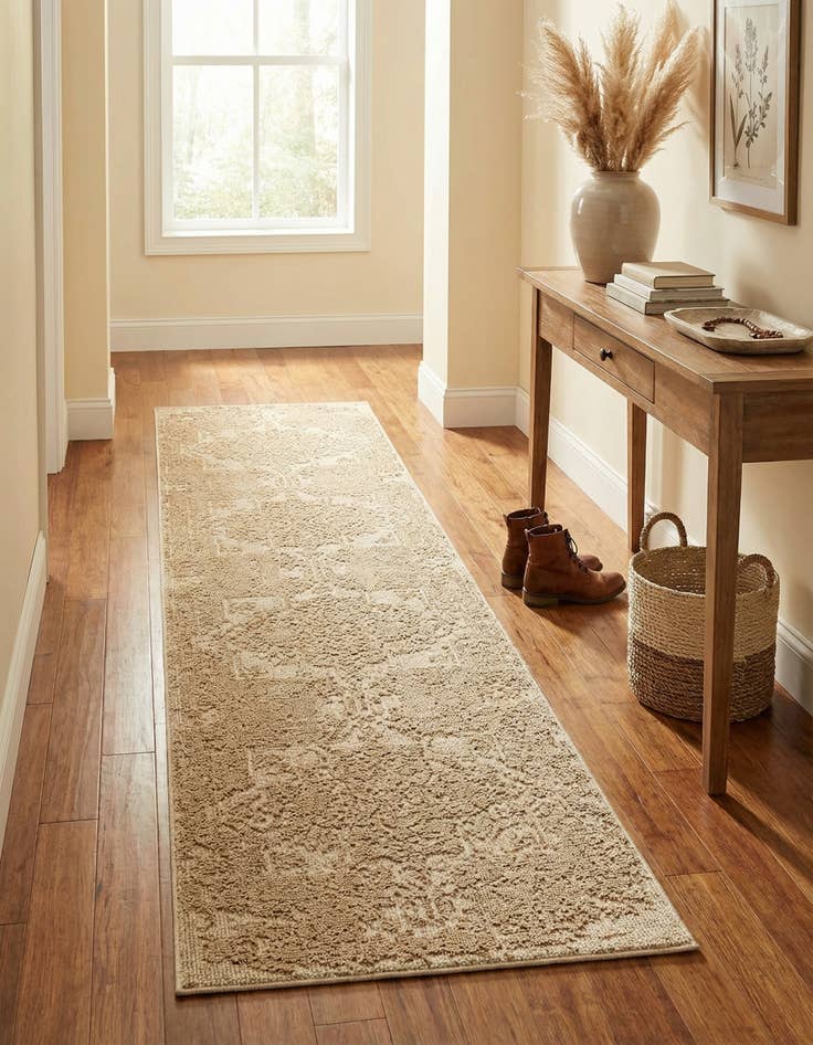 Detail image of 2' 7 x 12'  Washable Traditional Indoor / Outdoor Runner Rug