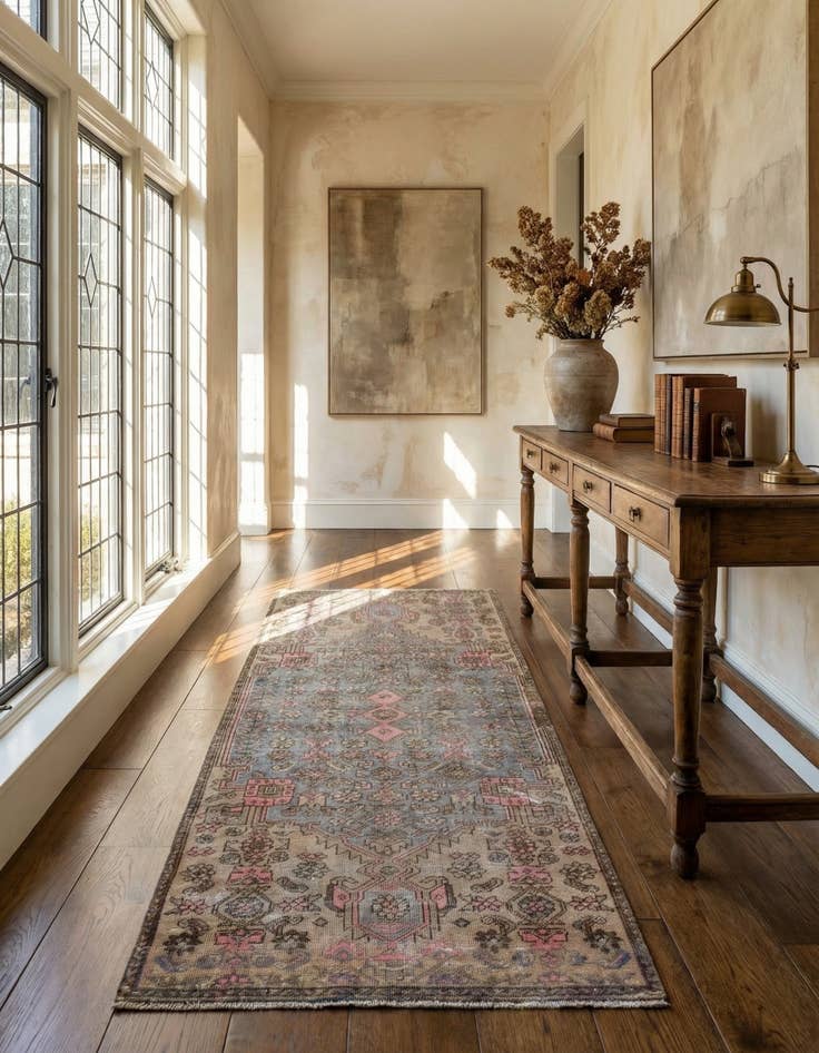 Detail image of 3' 1 x 6' 1  Hand Knotted Ultra Vintage Persian Wool Runner Rug