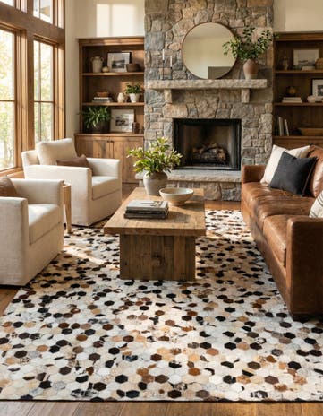 5' 11 x 8' Cowhide Stocks Rug