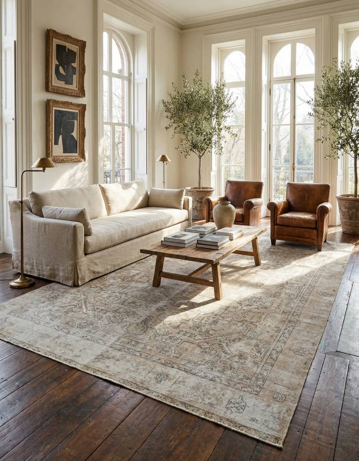 Detail image of  8' 4 x 12' 2  Hand Knotted Ultra Vintage Persian Wool Rug