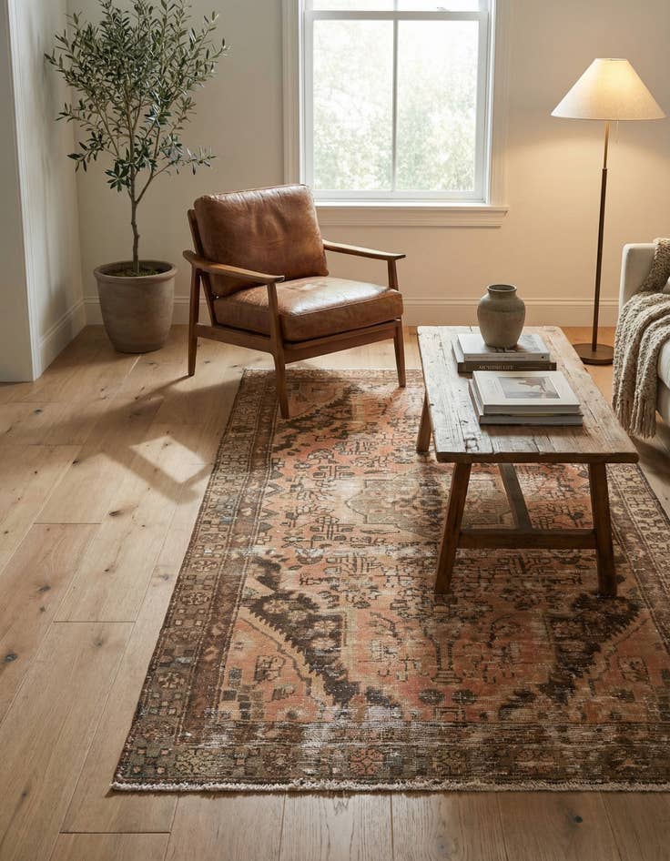 Detail image of 3' 6 x 6' 5  Hand Knotted Ultra Vintage Persian Wool Rug